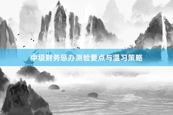 中级财务惩办测验要点与温习策略